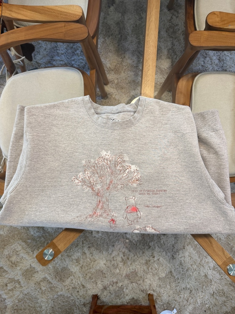 Disney Winnie the pooh Light Gray Crewneck Sweater